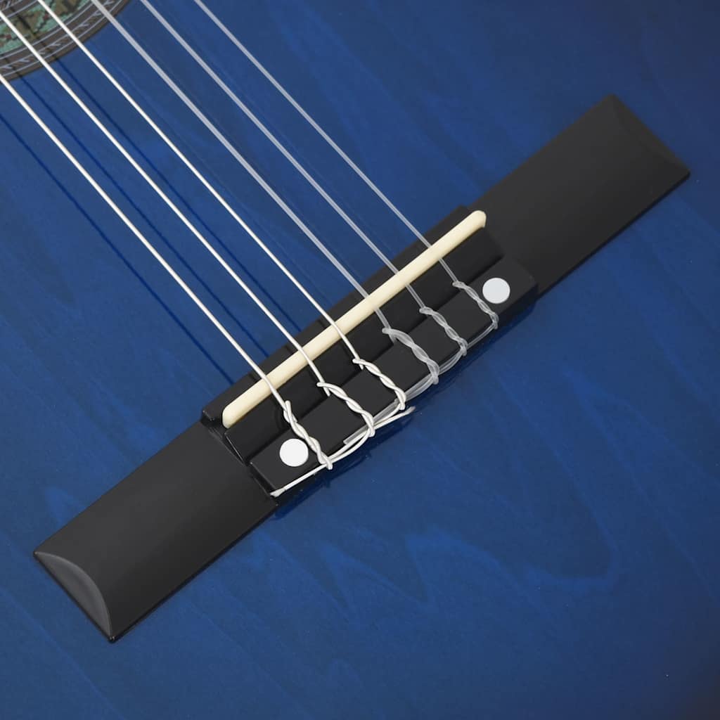 Western Classical Cutaway Guitar with Equalizer 6 Strings Blue
