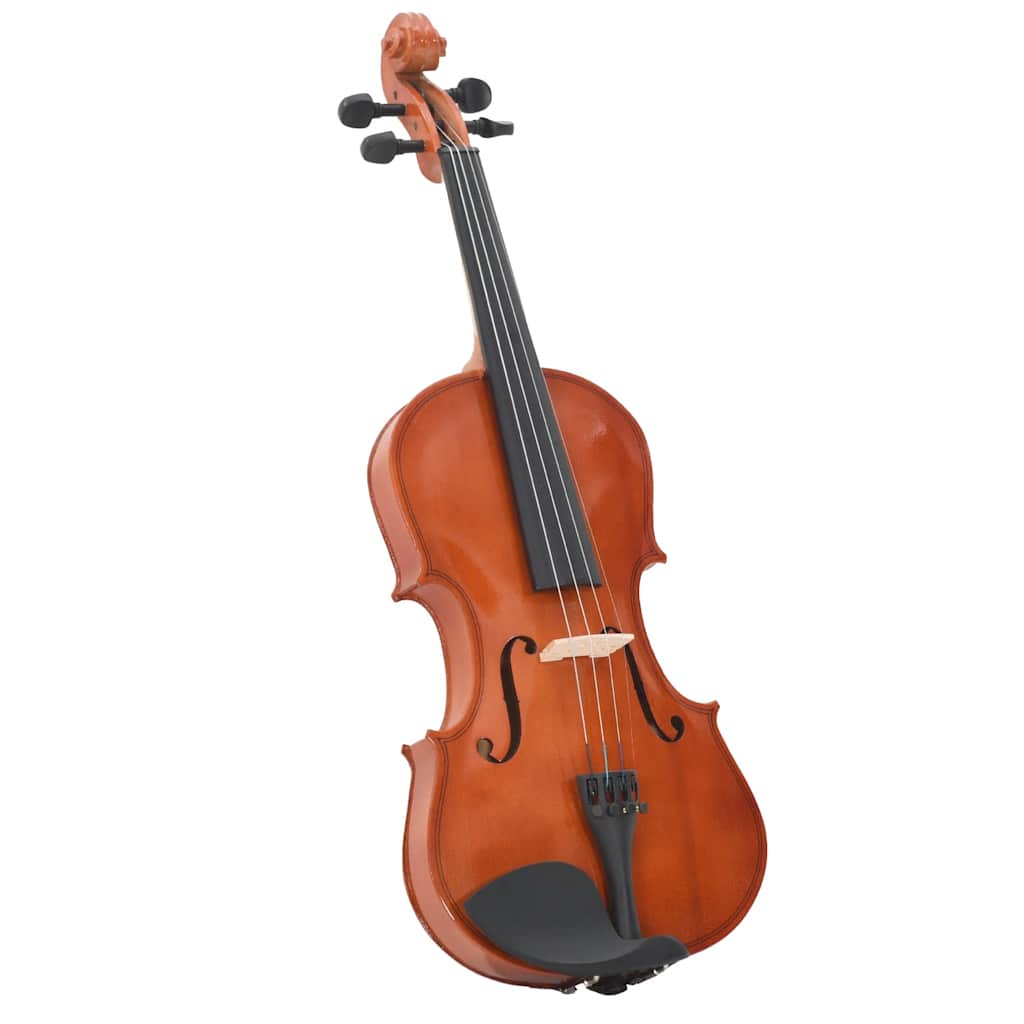 Violin Full Set with Bow and Chin Rest Dark Wood 4/4