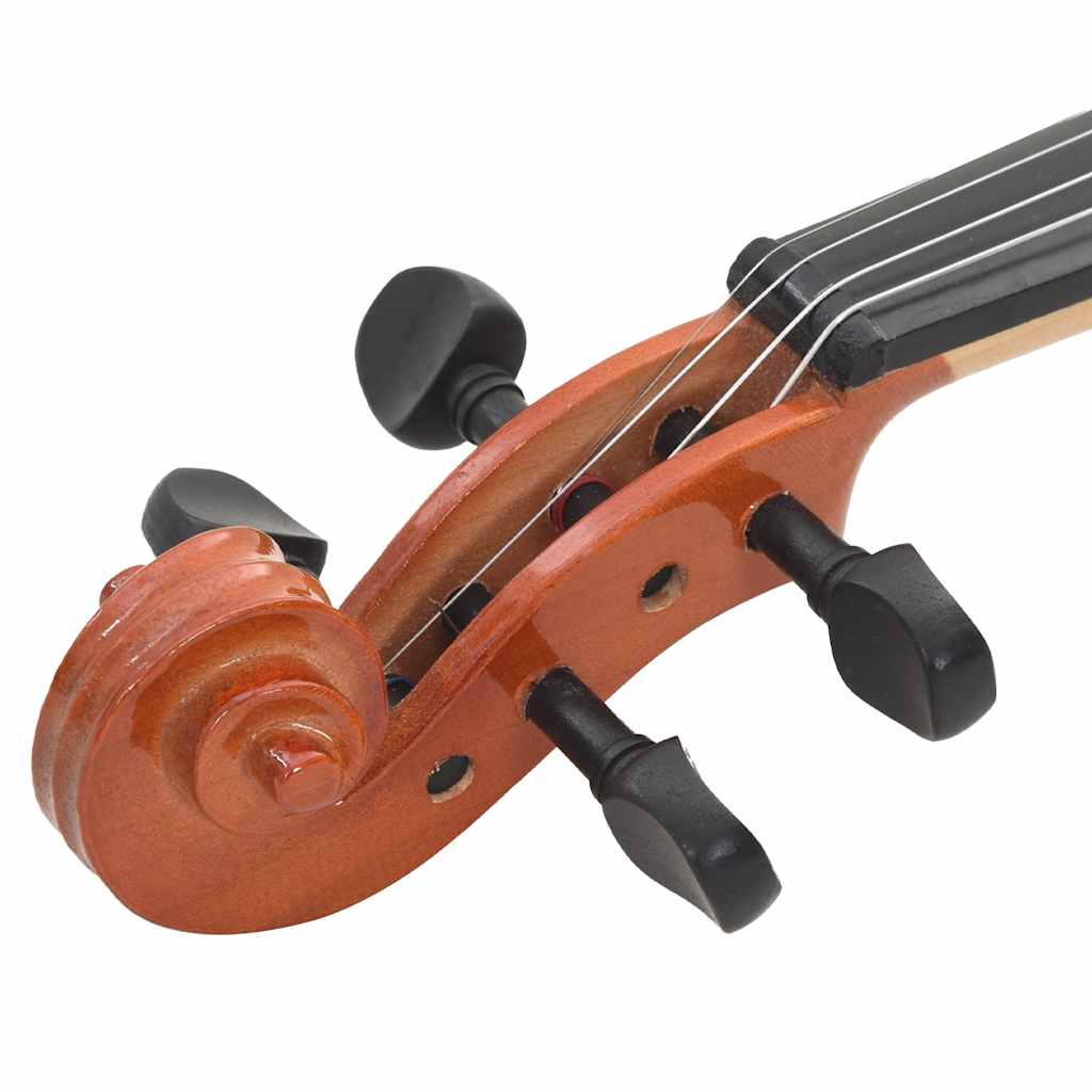 Violin Full Set with Bow and Chin Rest Dark Wood 4/4