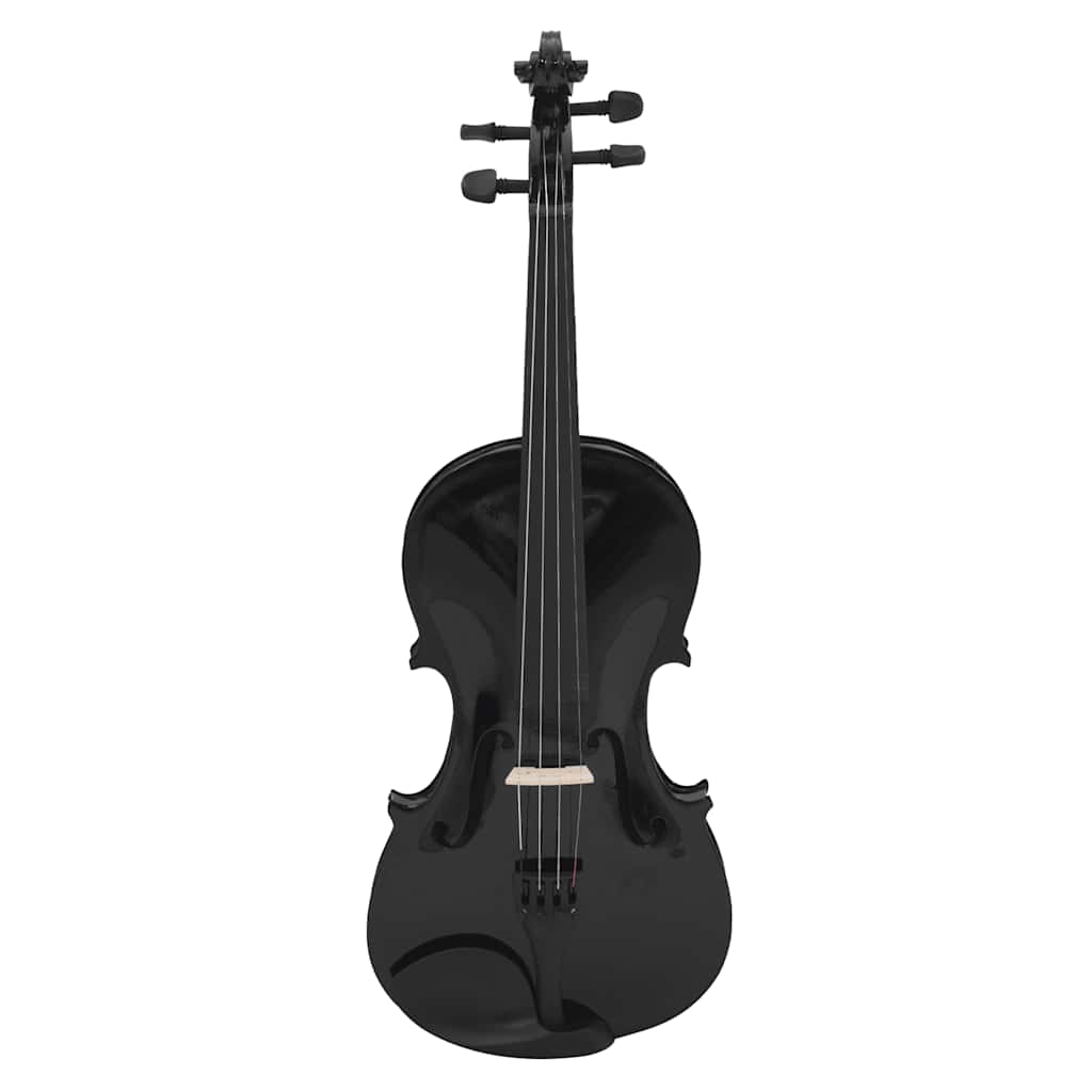 Violin Full Set with Bow and Chin Rest Black 4/4