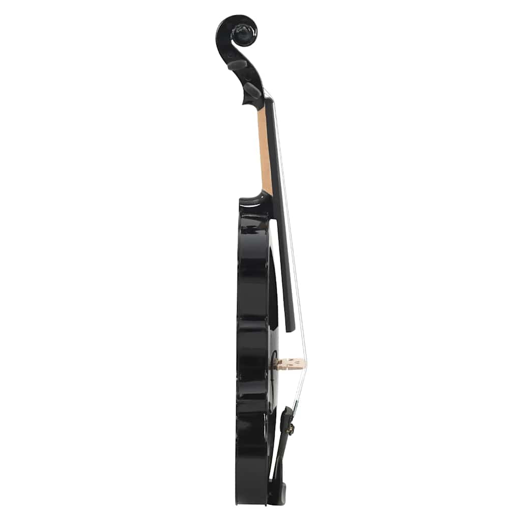 Violin Full Set with Bow and Chin Rest Black 4/4