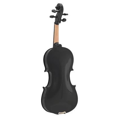 Violin Full Set with Bow and Chin Rest Black 4/4
