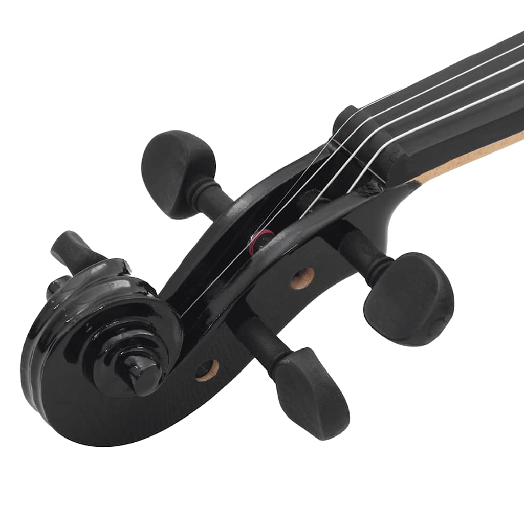 Violin Full Set with Bow and Chin Rest Black 4/4