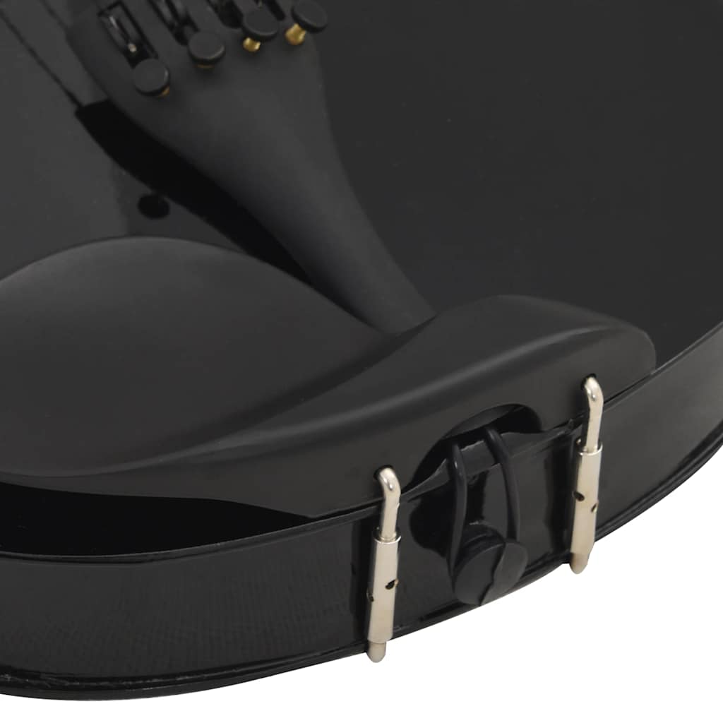 Violin Full Set with Bow and Chin Rest Black 4/4