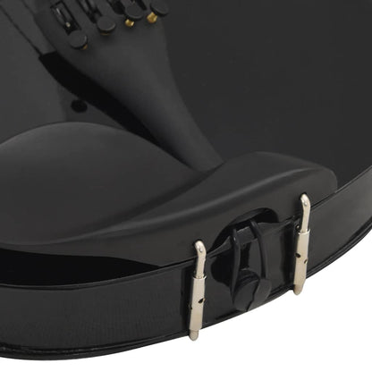 Violin Full Set with Bow and Chin Rest Black 4/4