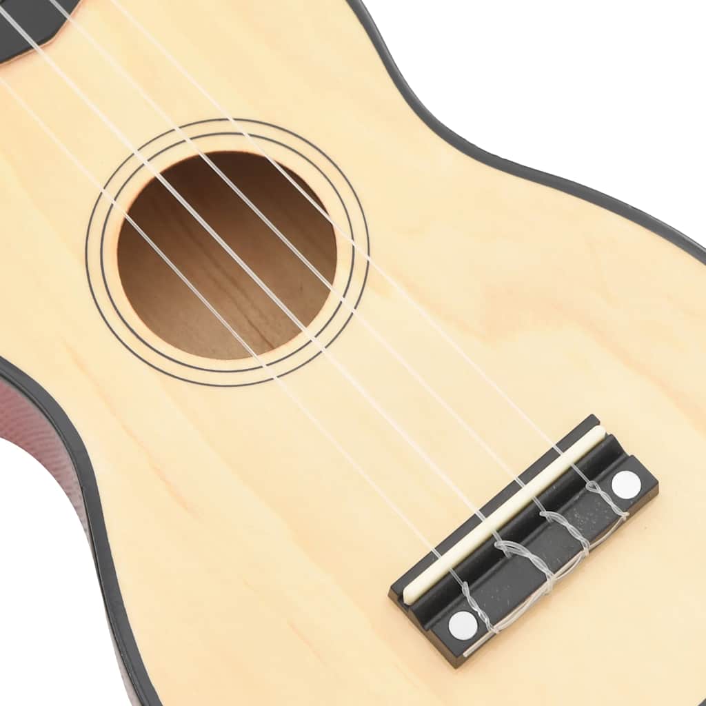 Soprano Ukulele Set with Bag for Kids Light Wood 21"