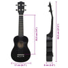 Soprano Ukulele Set with Bag for Kids Black 21"