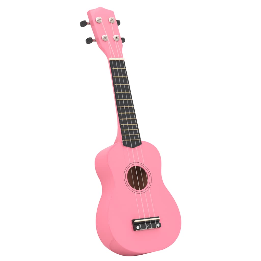 Soprano Ukulele Set with Bag for Kids Pink 21"