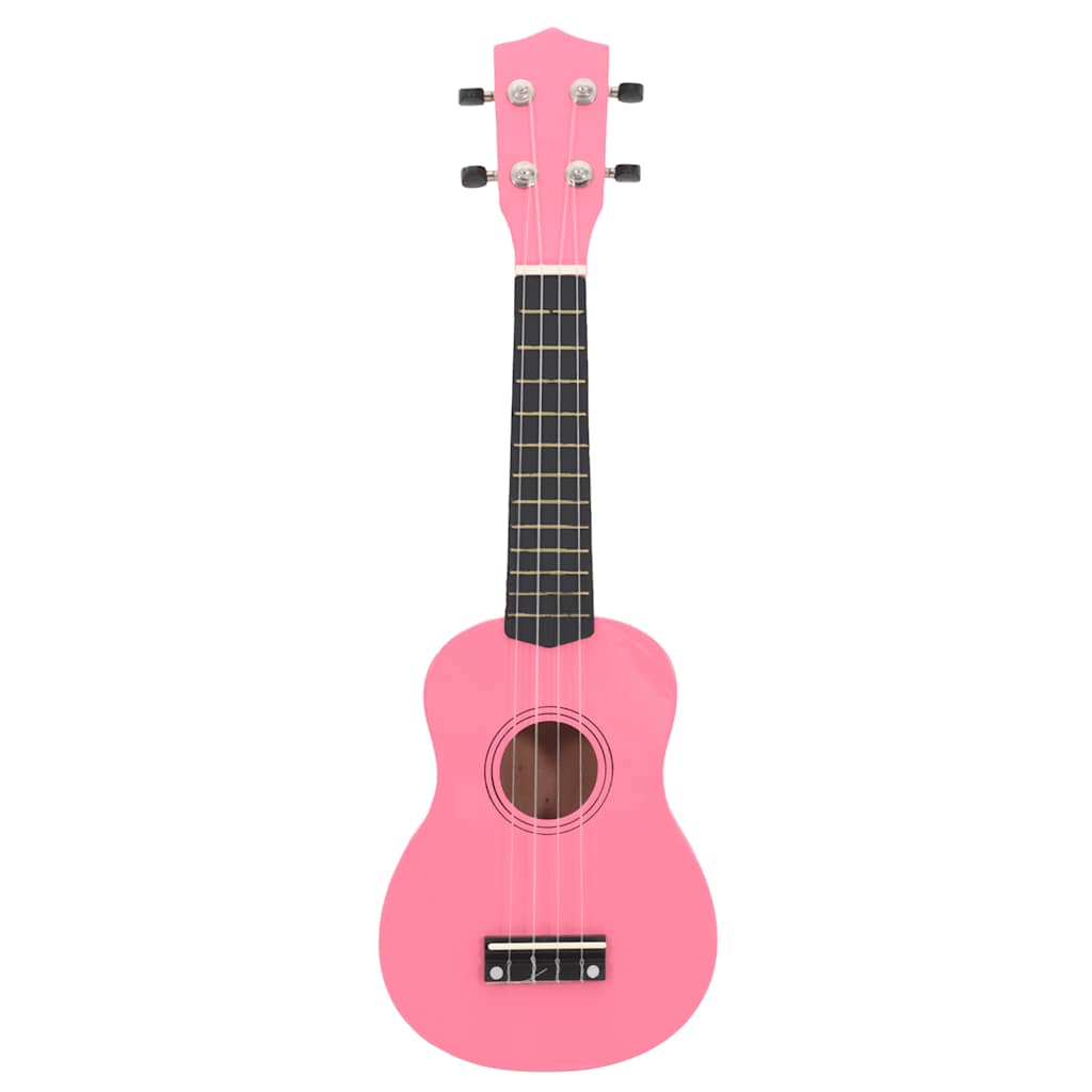 Soprano Ukulele Set with Bag for Kids Pink 21"