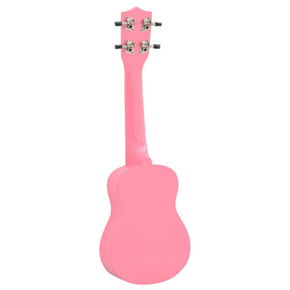 Soprano Ukulele Set with Bag for Kids Pink 21"