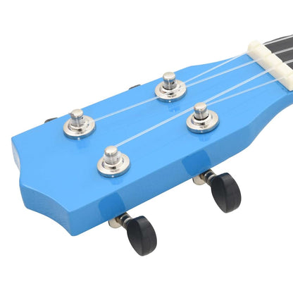 Soprano Ukulele Set with Bag for Kids Baby Blue 23"
