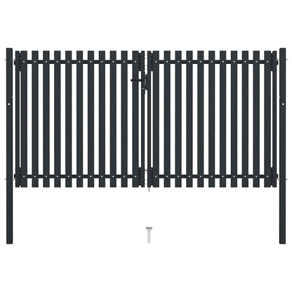 Double Door Fence Gate Steel 300x175 cm Anthracite