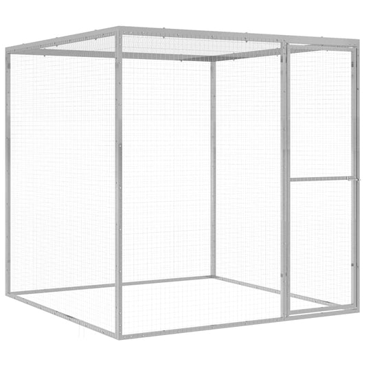 Cat Cage | Silver | Galvanised steel | Large | Locks | Cage | Square