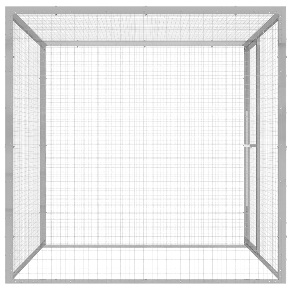 Cat Cage | Silver | Galvanised steel | Large | Locks | Cage | Square