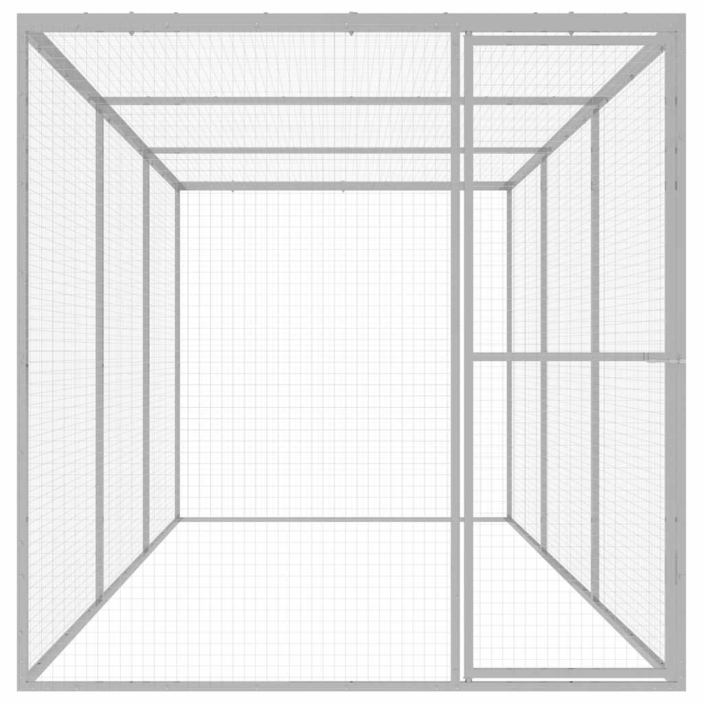 Cat Cage 4.5x1.5x1.5 m Galvanised Steel