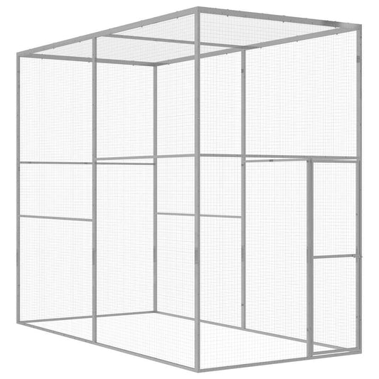 Cat Cage | Silver | Galvanised steel | Large | Durable | Cat Cage