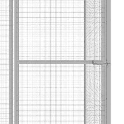 Cat Cage | Silver | Galvanised Steel | 6 x 3 x 2.5 m | Durable | Cages