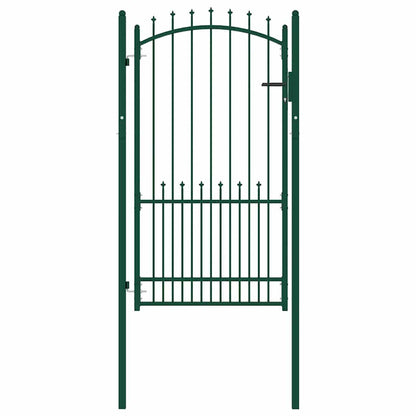 Outdoor Gate | Green | Steel | 100 x 175 cm | Durable | Outdoor Gate