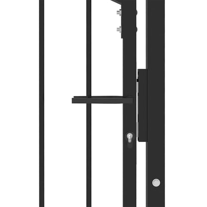 Fence Gate with Spikes EMMEN 100 x 175 cm Powder-coated steel