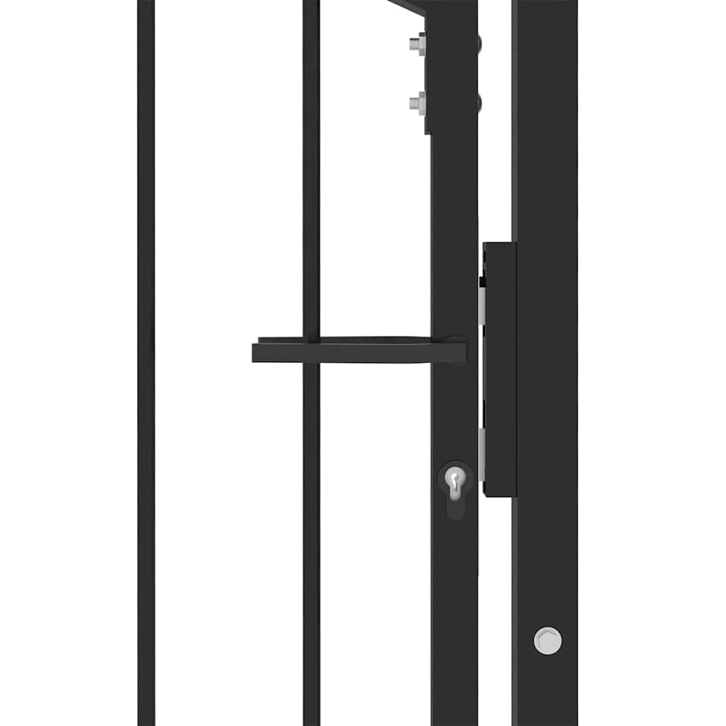 Fence Gate with Spikes EMMEN 100 x 200 cm Powder-coated steel
