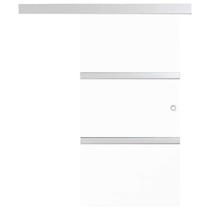 Sliding Door ESG Glass and Aluminium 90x212 cm Silver