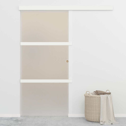 Sliding Door with Soft Stops ESG Glass and Aluminium 90x205 cm