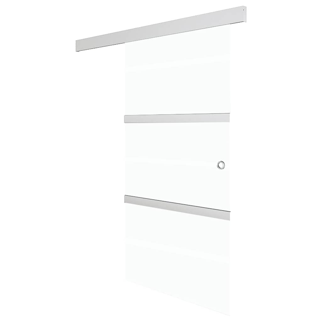 Sliding Door ESG Glass and Aluminium 90x205 cm Silver