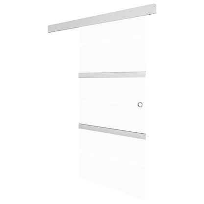 Sliding Door ESG Glass and Aluminium 90x205 cm Silver