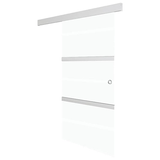 Sliding Door ESG Glass and Aluminium 90x205 cm Silver