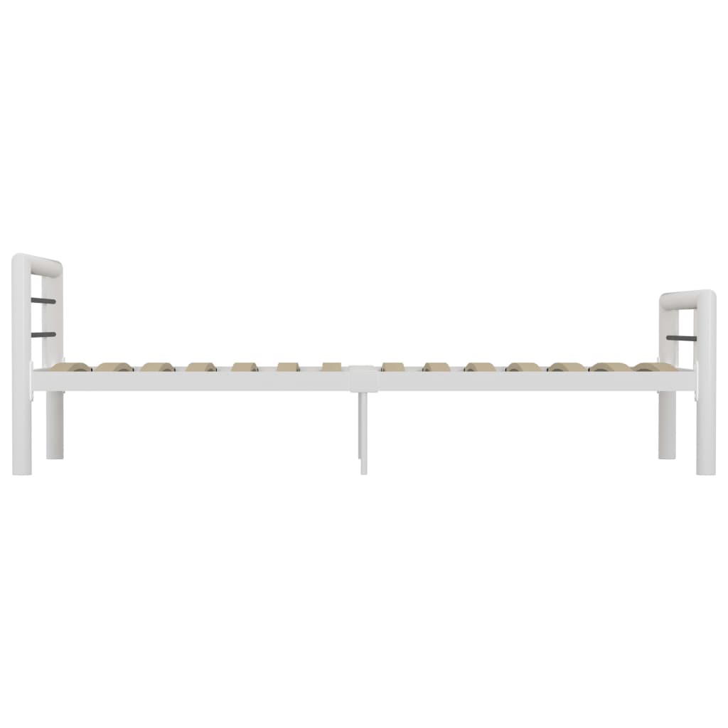Bed Frame | White and black | Metal | Single | Bed Frame | Rectangular