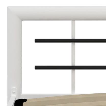 Bed Frame | White and black | Metal | Single | Bed Frame | Rectangular