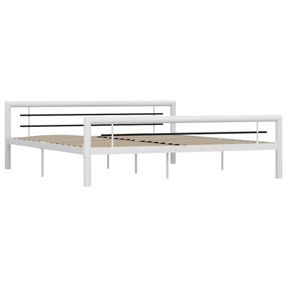 Bed Frame | White and Black | Metal | Super King |  Durable  | Bed Frame