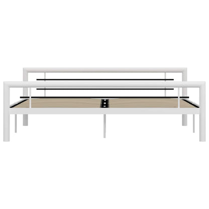 Bed Frame | White and Black | Metal | Super King |  Durable  | Bed Frame