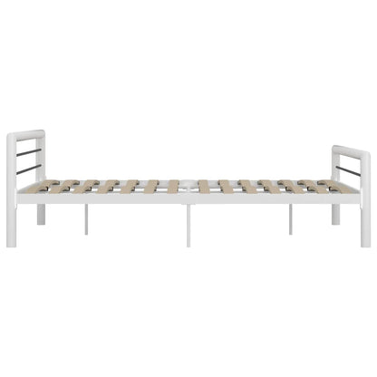 Bed Frame | White and Black | Metal | Super King |  Durable  | Bed Frame
