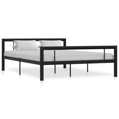 Bed Frame | Black and White | Metal | Double | Durable