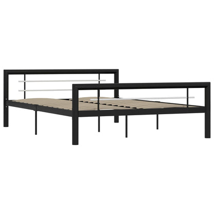 Bed Frame | Black and White | Metal | Double | Durable