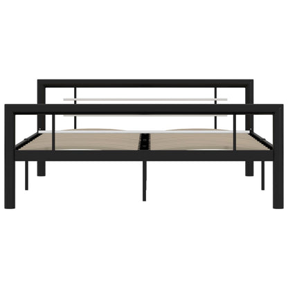 Bed Frame | Black and White | Metal | Double | Durable