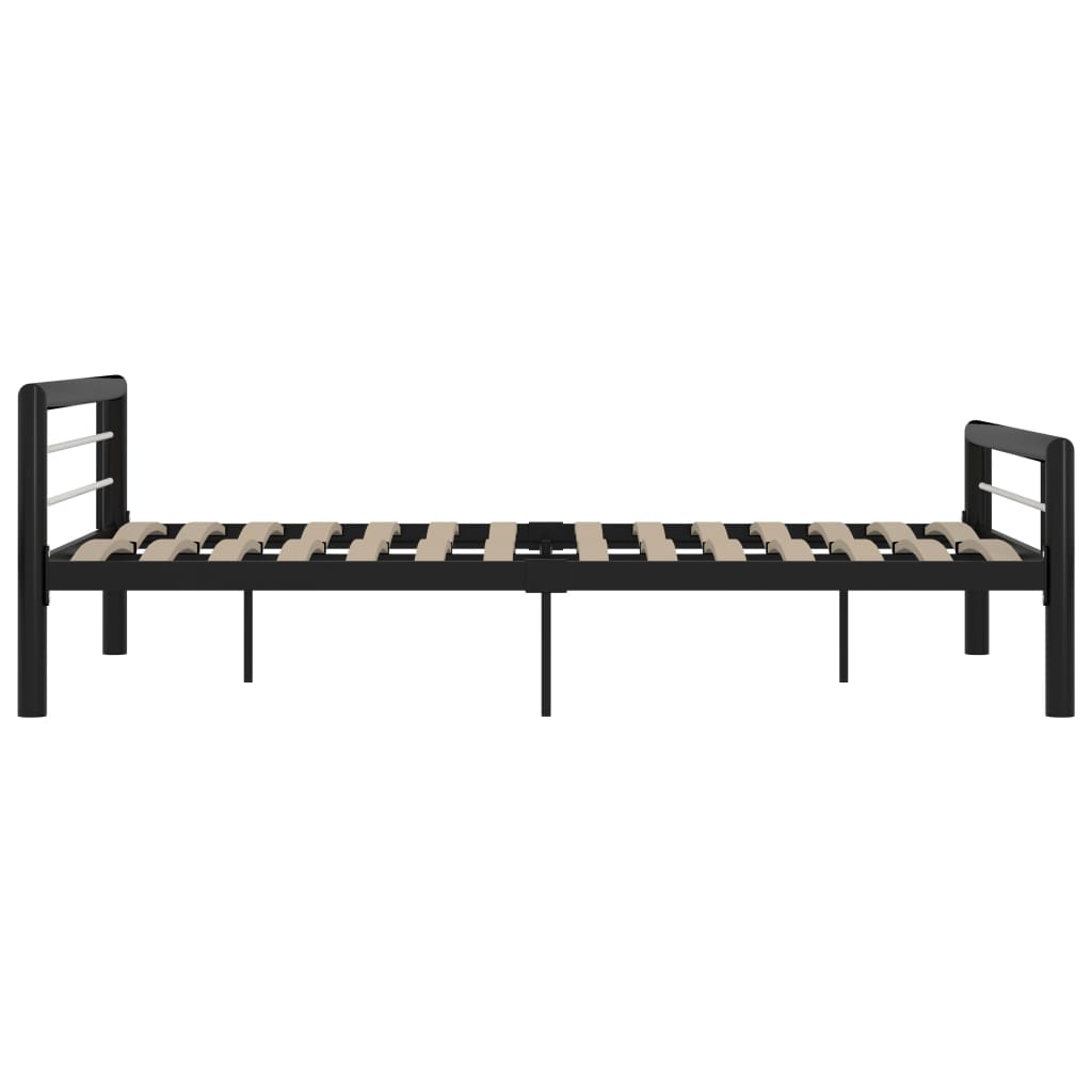 Bed Frame | Black and White | Metal | Double | Durable
