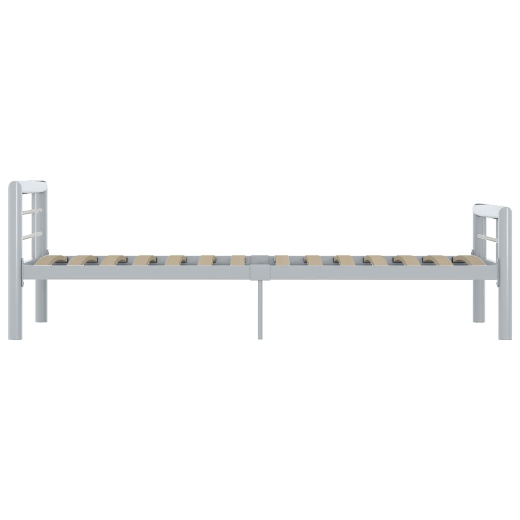 Bed Frame | Grey and White | Metal | Single | Durable | Bed Frame