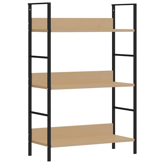 3-Layer Book Shelf Oak 60x27.6x90.5 cm Engineered Wood
