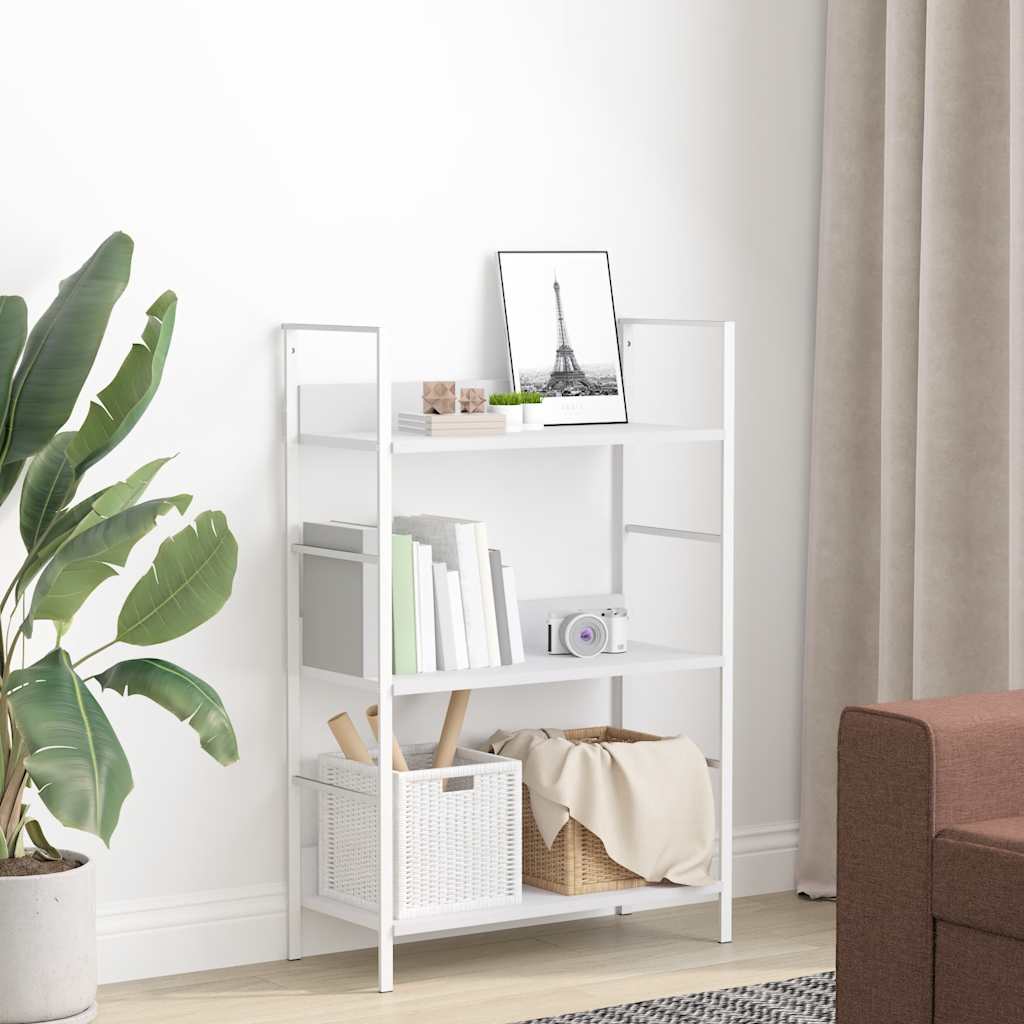 3-Layer Book Shelf White 60x27.6x90.5 cm Engineered Wood