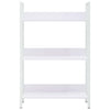 3-Layer Book Shelf White 23.6"x10.9"x35.6" Engineered Wood