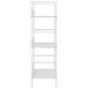 3-Layer Book Shelf White 23.6"x10.9"x35.6" Engineered Wood