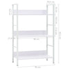 3-Layer Book Shelf White 23.6"x10.9"x35.6" Engineered Wood