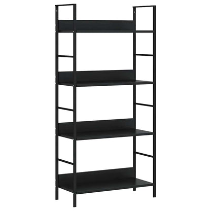 4-Layer Book Shelf Black 60x27.6x124.5 cm Engineered Wood