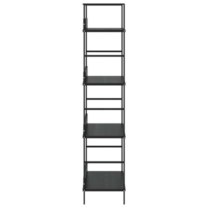 4-Layer Book Shelf Black 60x27.6x124.5 cm Engineered Wood