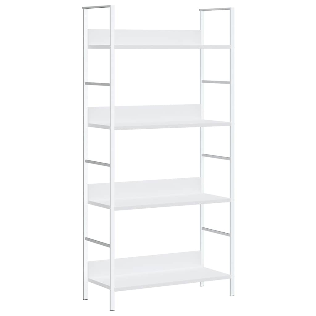 4-Layer Book Shelf White 60x27.6x124.5 cm Engineered Wood