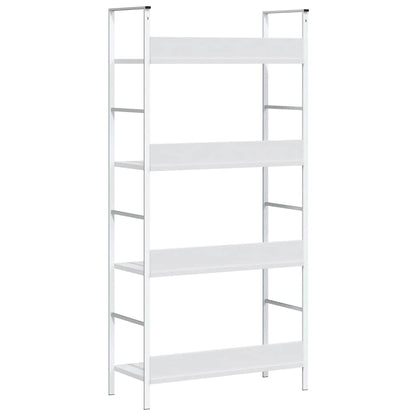 4-Layer Book Shelf White 60x27.6x124.5 cm Engineered Wood