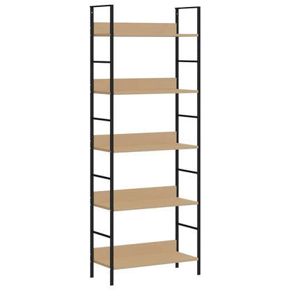 5-Layer Book Shelf Oak 60x27.6x158.5 cm Engineered Wood