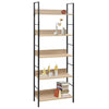 5-Layer Book Shelf Oak 23.6"x10.9"x62.4" Engineered Wood